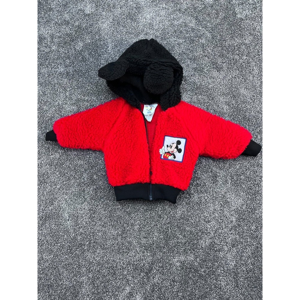 Vintage Mickey & Friends Dr. Denton Baby Toddler‎ 2T Fuzzy Fleece Hoodie Jacket
